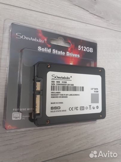 Новый SSD 512 GB