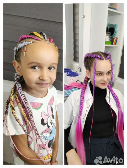 Афрокосы, афрокудри, хвосты, дреды