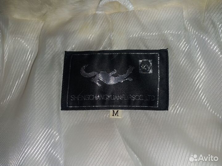 Свадебный полушубок из меха кролика размер 46