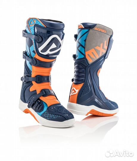 Мотоботы кроссовые Acerbis X-team blue/orange 41