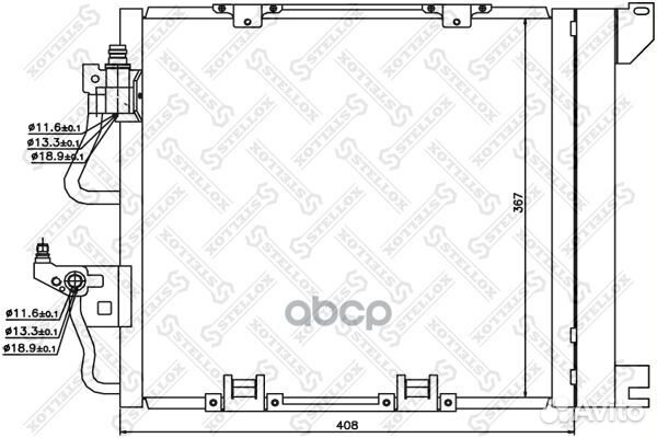 10-45195-SX радиатор конд Opel Astra 1.7CDTi 0