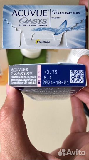 Контактные линзы Acuvue Oasis, +3,75