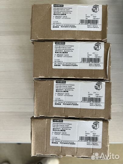 Выключатель автоматический 3rv2021-1ja10 Siemens