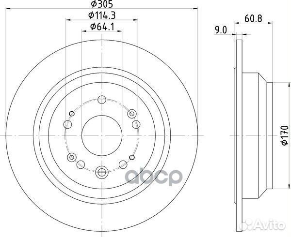 Диск тормозной зад ND8047K nisshinbo