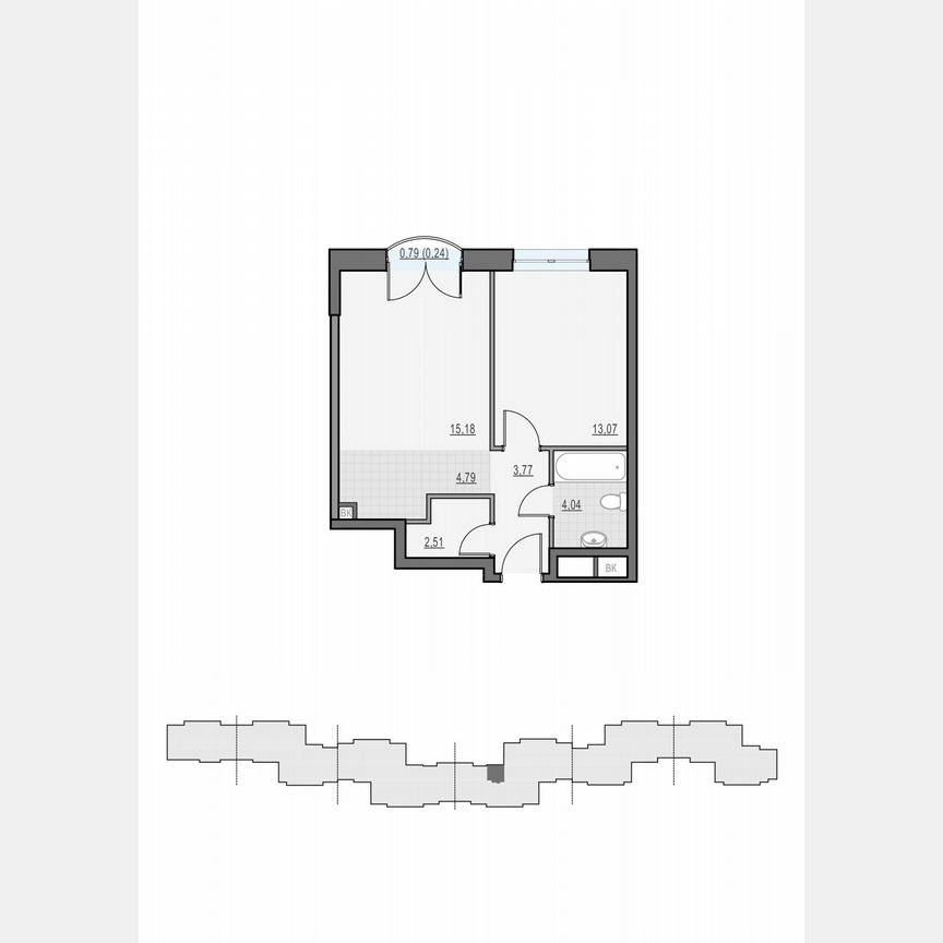 1-к. квартира, 44 м², 11/28 эт.
