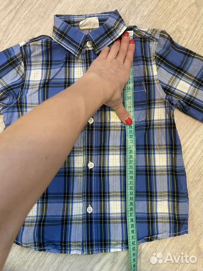 Рубашка в клетку для мальчика (р.104)