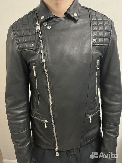 Кожаная куртка Allsaints мужская размер XS