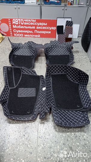 3D Автоковрики из премиум экокожи Фольксваген поло