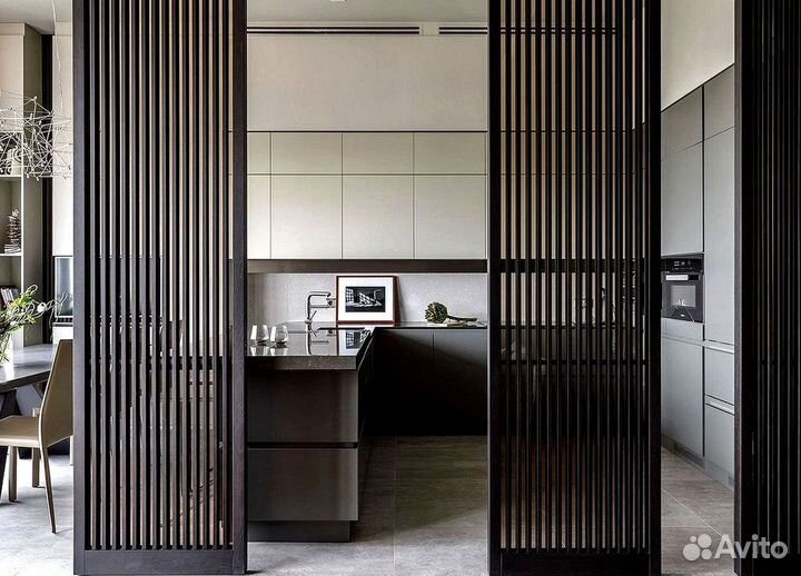 Реечная раздвижная дверь