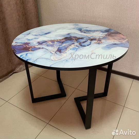 Круглый кухонный раздвижной стол 