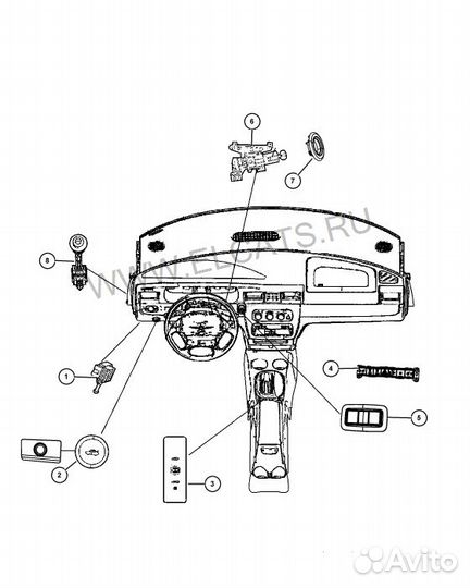 Блок кнопок на chrusler продам