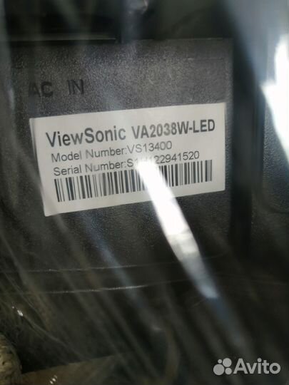 Монитор ViewSonic VA2038w-Led, 20