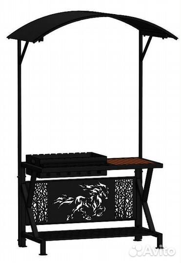 Мангал с крышей