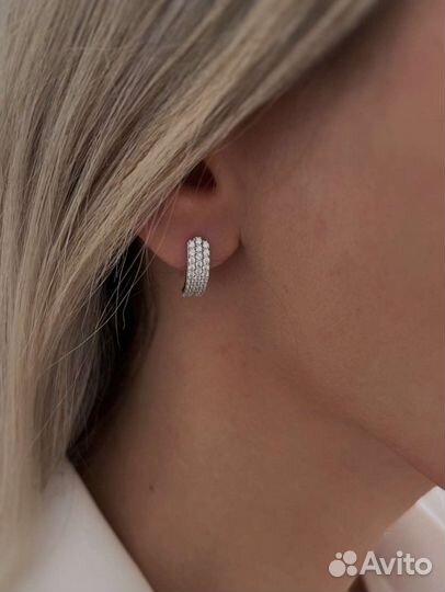 Серебряные серьги новые