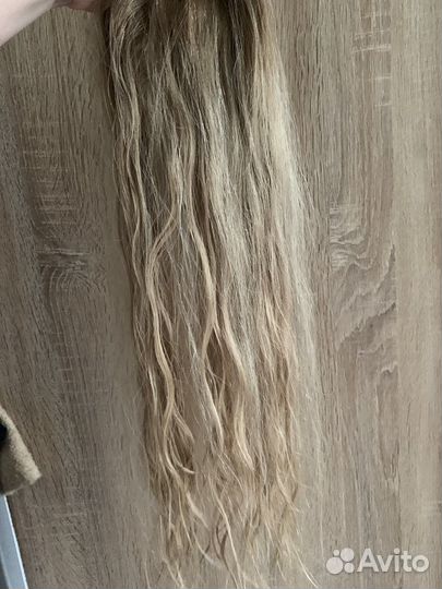 Волосы для наращивания 65 см омбре
