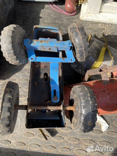 Железный трактор СССР Грейдер игрушка