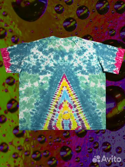 Футболка тай-дай Кислотная Мандала
