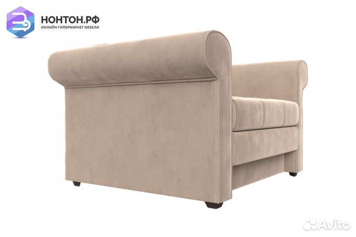 Кресло выкатное Берли велюр бежевый