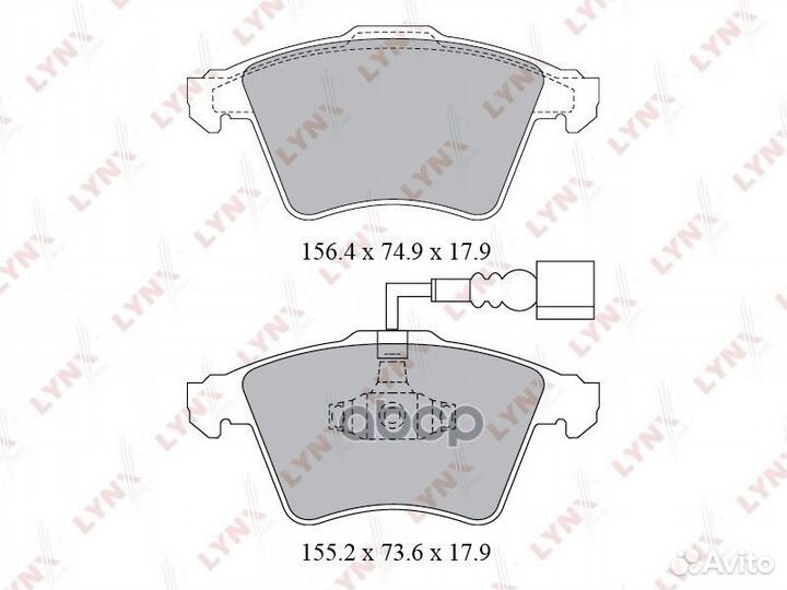 Колодки тормозные дисковые перед BD8032 LYN