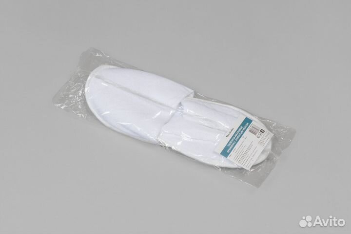 604-024 Тапочки махровые one size 1пар махра белый