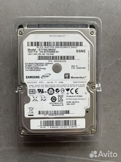 Жесткий диск 750gb 2.5 внешний или внутренний