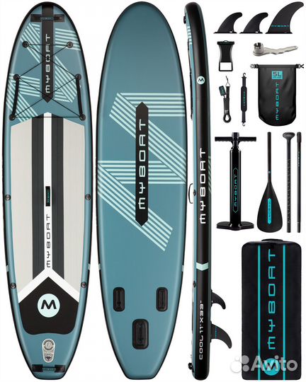 Надувная SUP-доска myboat blue/gray 11' 335x84x15с