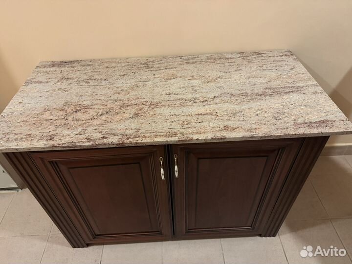 Тумба 115х75х50 с мраморной столешницей