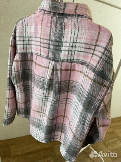 Рубашка теплая для девочки розовая
