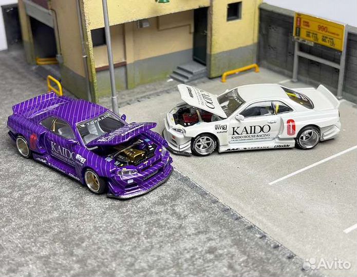 Nissan Skyline R34 Kaido House Mini GT 1 64