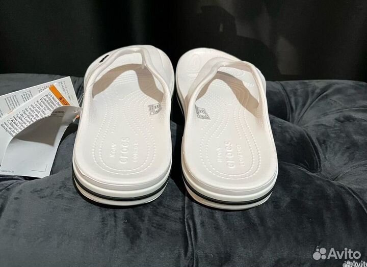 Кроксы Crocs flip сланцы шлепанцы белые