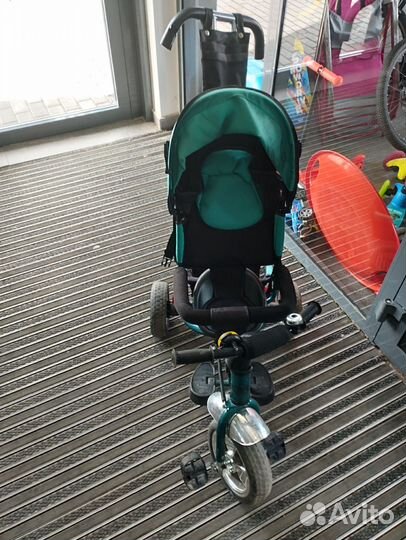 Детский велосипед трехколесный с ручкой