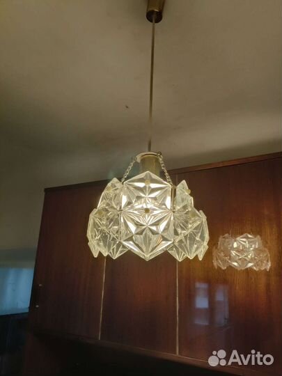 Хрустальная люстра СССР винтажная