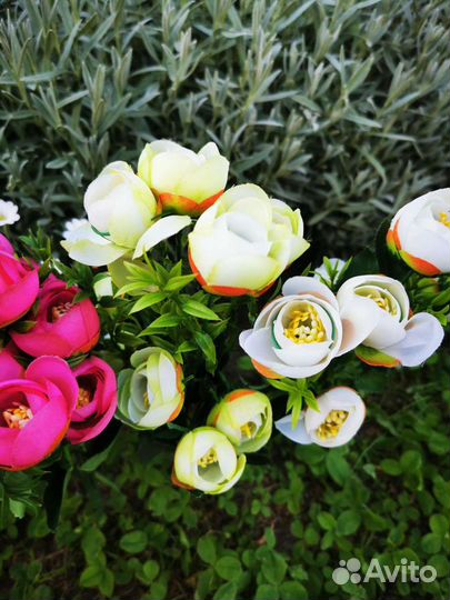 Искусственные цветы роза чайная