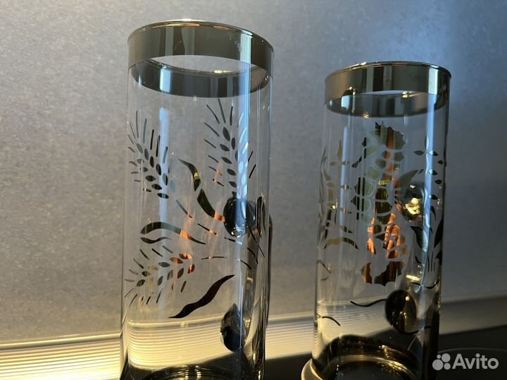 Кружка пивная. Кружки для пива. Стекло, хром. 2 шт