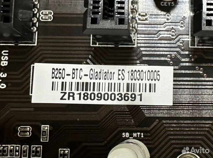 Плата Esonic B250-BTC-gladiator + G3900