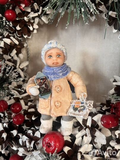 Ватные елочные игрушки