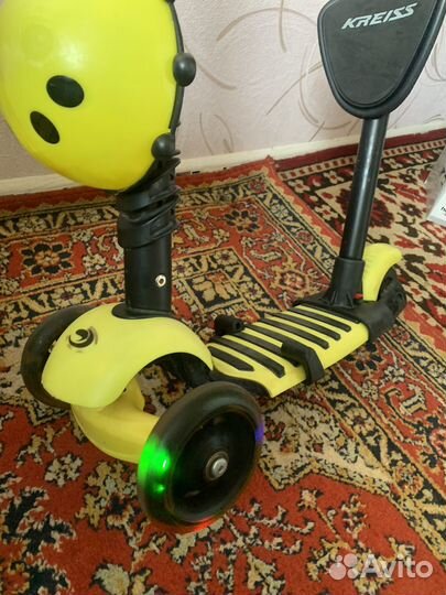 Детский самокат беговел 3 в 1