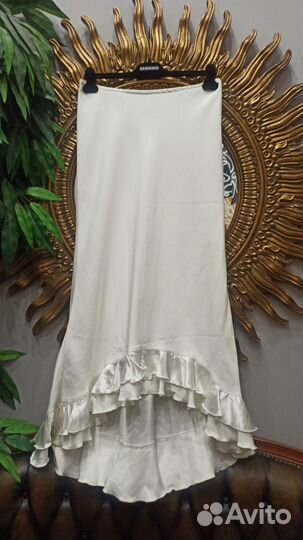 Юбка 50-2 длинная белая волан saint laurent италия