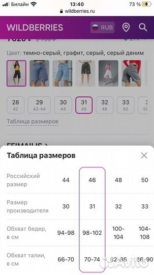 Джинсовые шорты на резинке