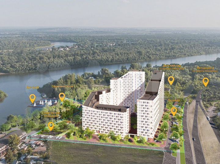 2-к. квартира, 37,6 м², 1/21 эт.