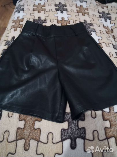 Шорты женские кожаные