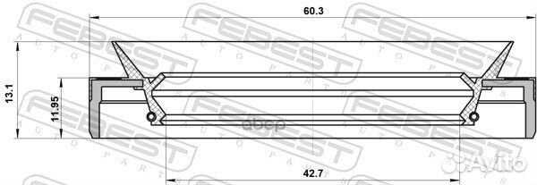 Сальник привода (40X55X12X13) ford focus II 200