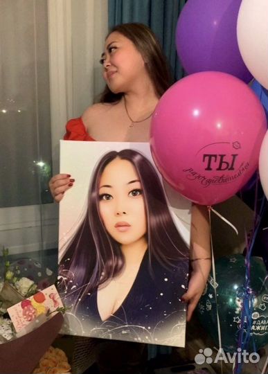 Портрет на холсте в Ростове