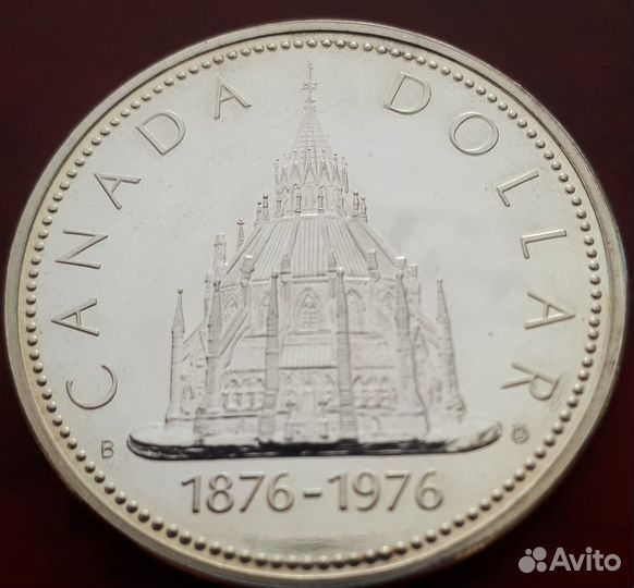 1976. Канада.100лет библиотеке. BUnc