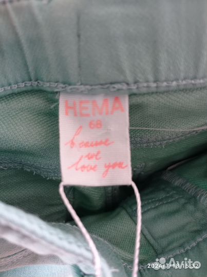 Новые брюки на девочку Hema, размер 68