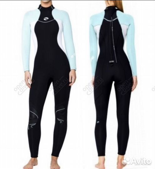 Гидрокостюм женский bare Nixie Glasier Blue 5 мм