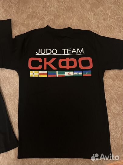 Спортивная черная футболка дзюдо