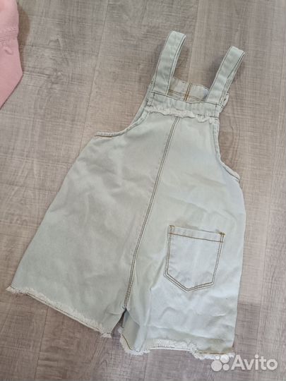 Джинсовый комбинезон шортами летний для девочки