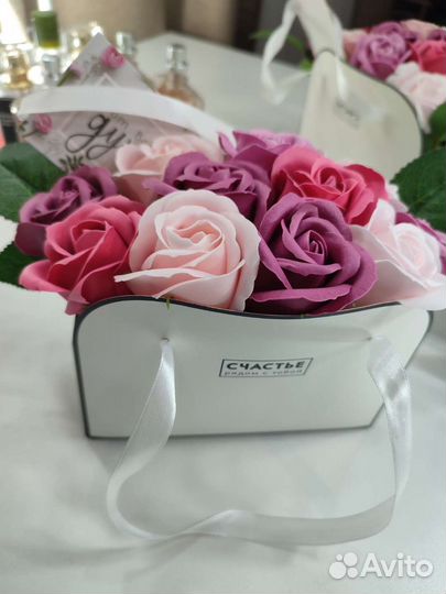 Букет из мыльных роз