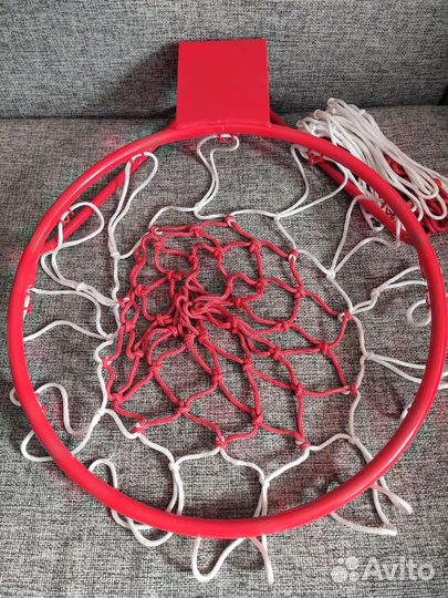 Баскетбольное кольцо стальное с сеткой стандарт